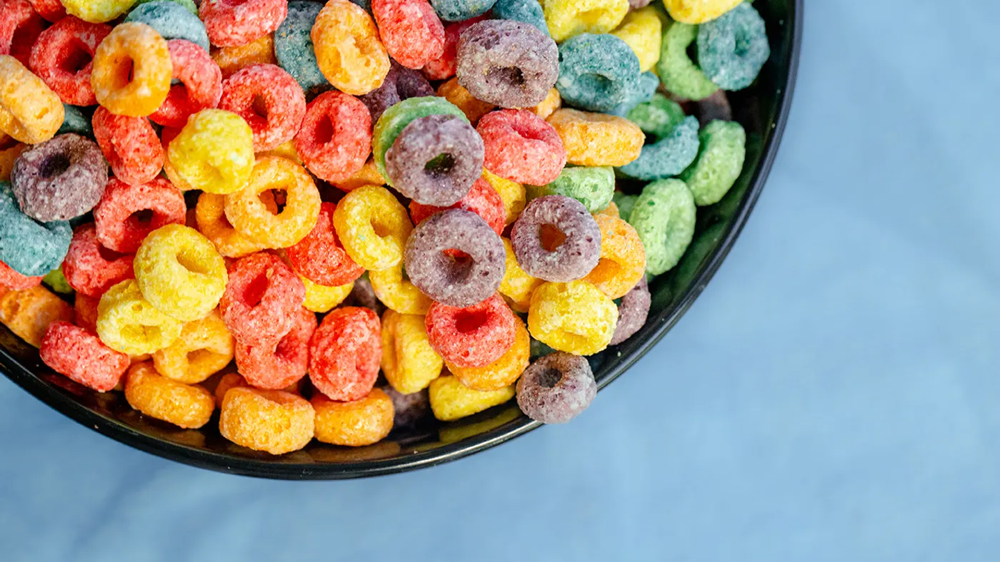 This cereal was colored with Sensient's natural colors