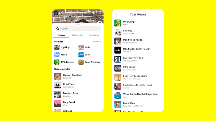 Snapchat audio clips