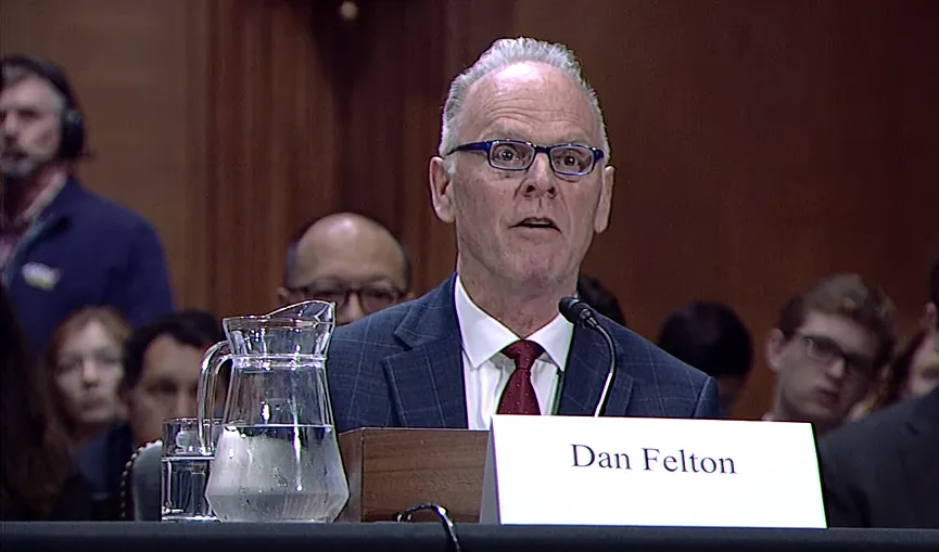 Dan Felton, executive director of Ameripen, testifies before the U.S. Senate Committee on Environment and Public Works.