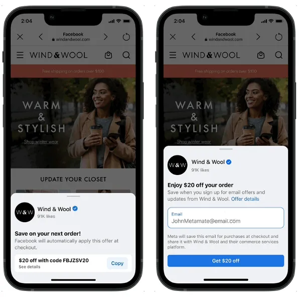 Meta info ads
