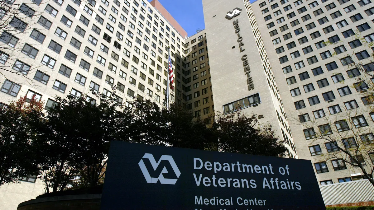 The exterior of the Veterans Affairs Hospital in New York City.