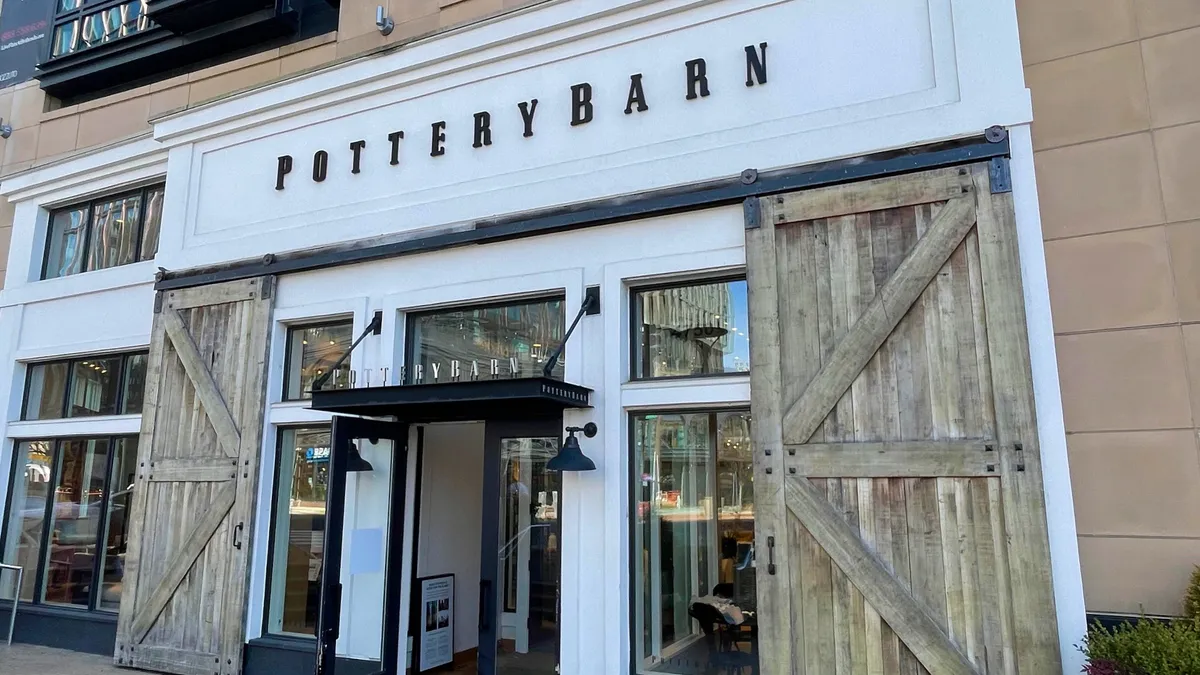 Exterior of a Pottery Barn store in Bethesda, Maryland