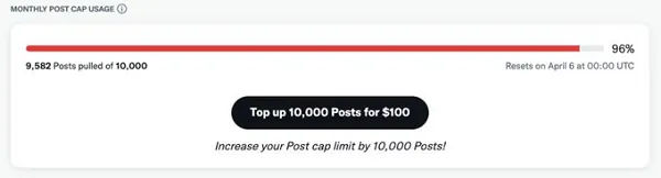 X API top up