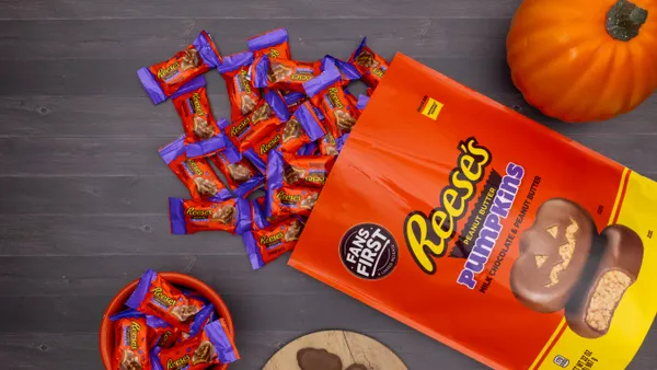 A product image of Reese's peanut butter pumpkins.