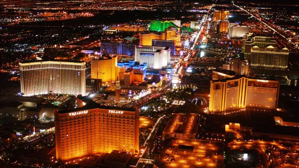 Las Vegas Boulevard aerial view