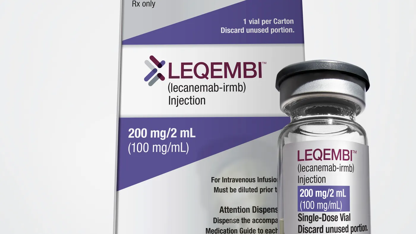 A vial of Eisai and Biogen's Alzheimer's disease drug Leqembi