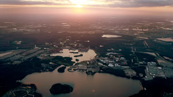 An aerial view shows Walt Disney World Resort in Orlando, Florida.