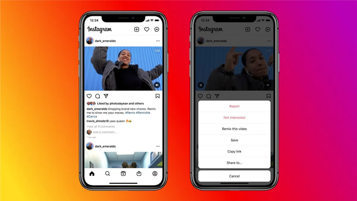 Instagram video remix