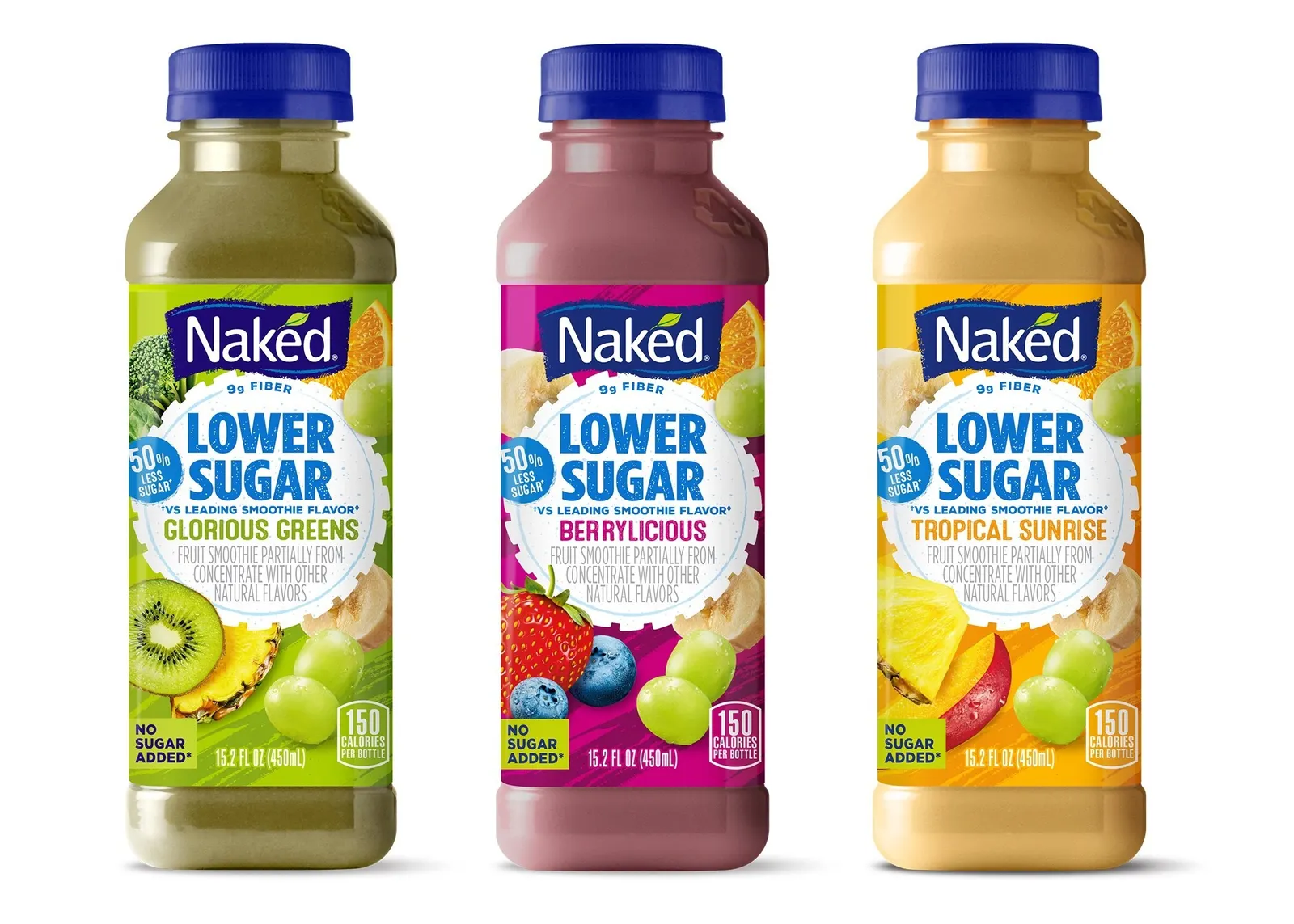 Naked Juice low sugar smoothies.