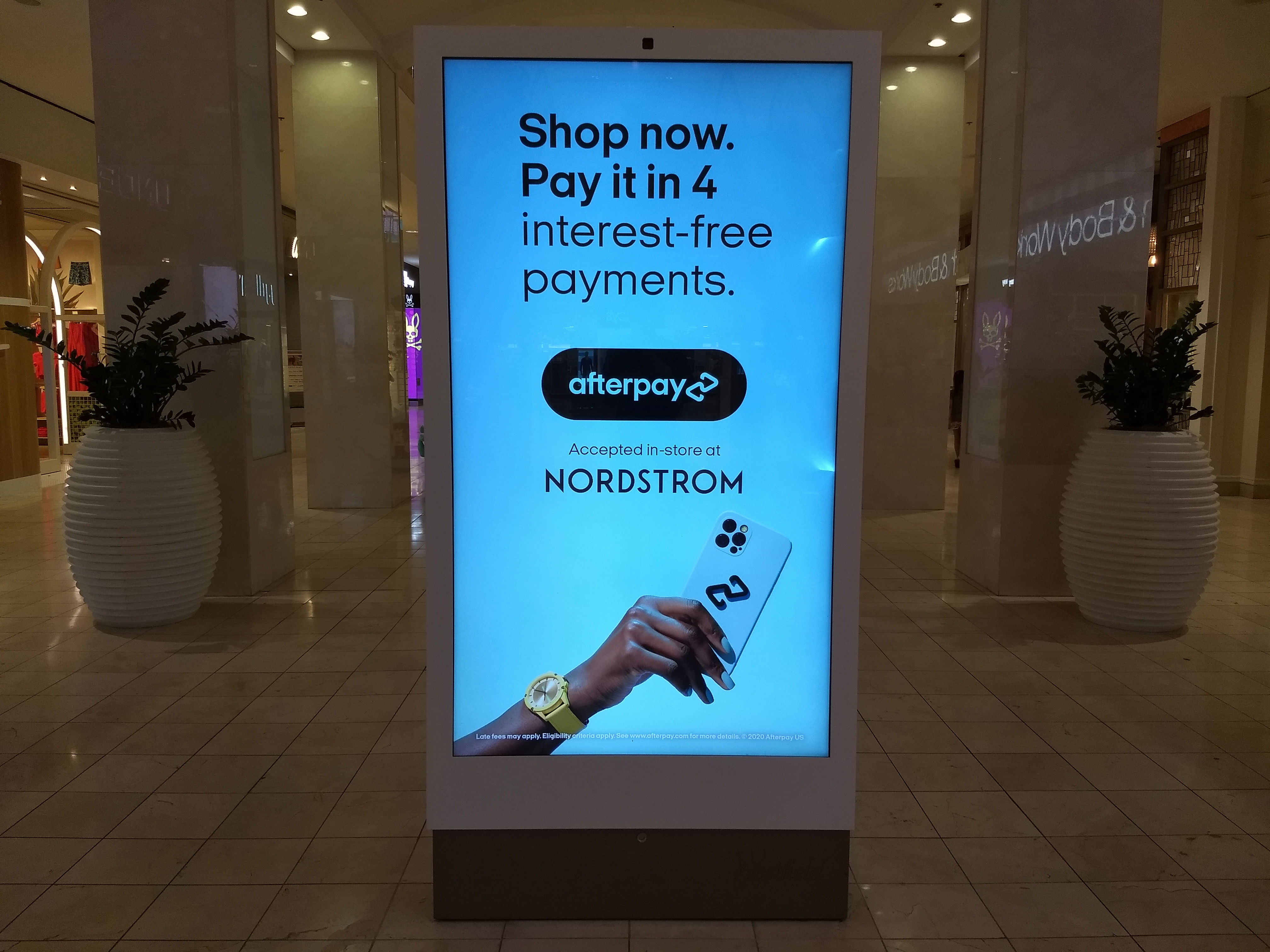 Sign in shopping mall