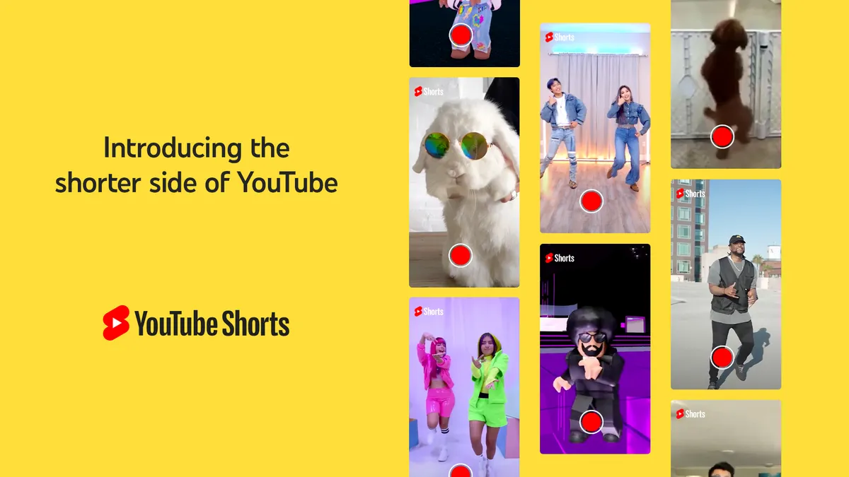 YouTube launches global ad campaign promoting Shorts retrieved by Marketing Dive on Aug. 10, 2021