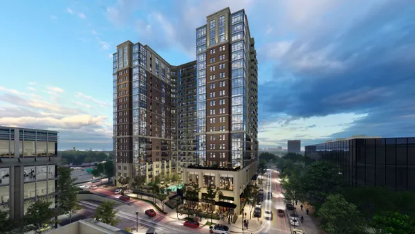 The luxury multifamily high-rise in Dallas being developed by StreetLights Residential and Mitsui Fudosan America.