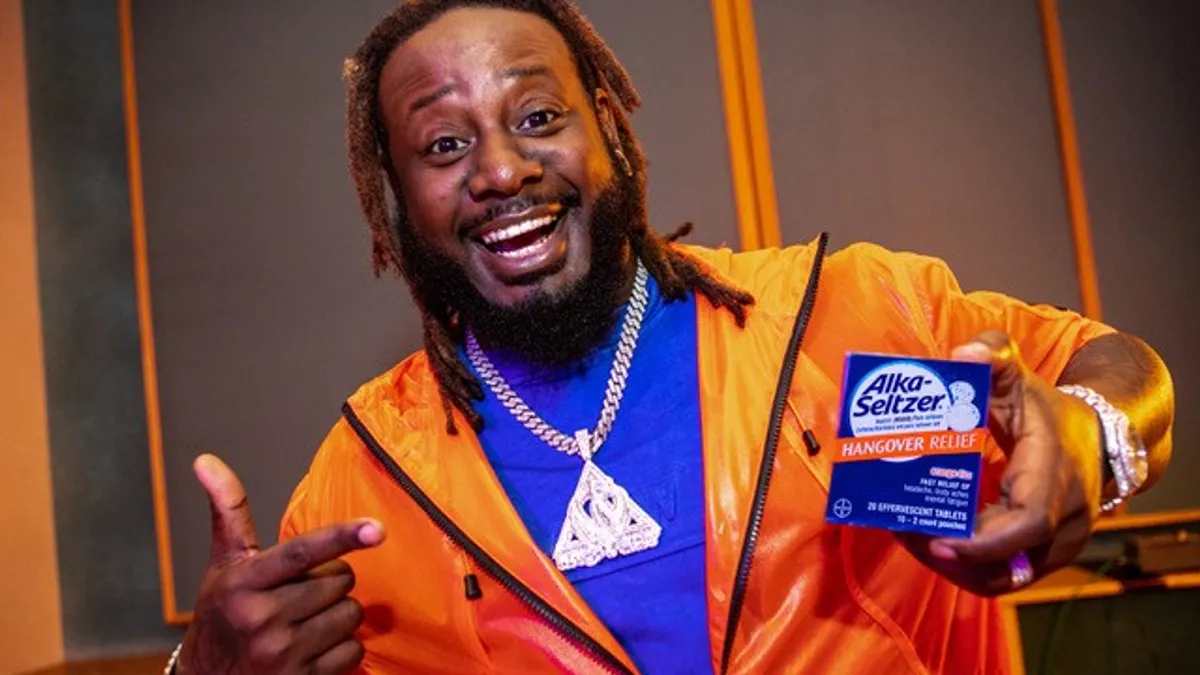 T-Pain promotes Alka-Seltzer's new Hangover Relief product.