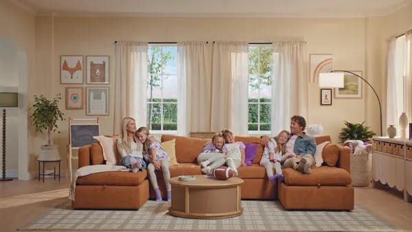 Matthew Stafford, his wife, Kelly, and their four daughters star in Wayfair's new "Wayfair Delivers" campaign.