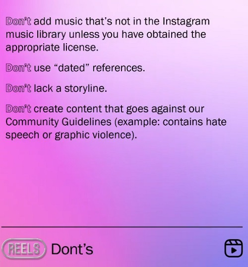 Instagram Reels tips