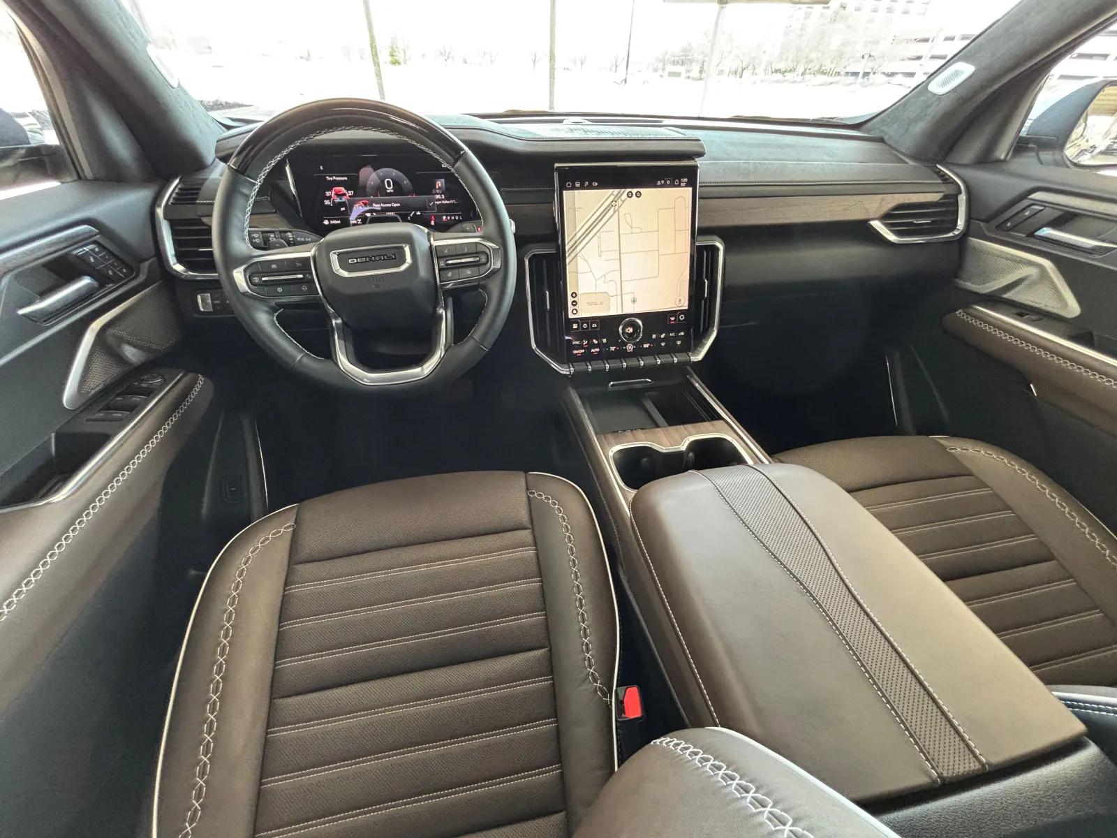 An interior view of the 2026 GMC Acadia Denali Ultimate.