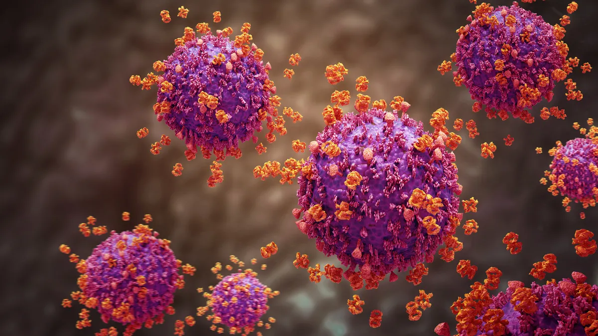 Computer rendering of a virus