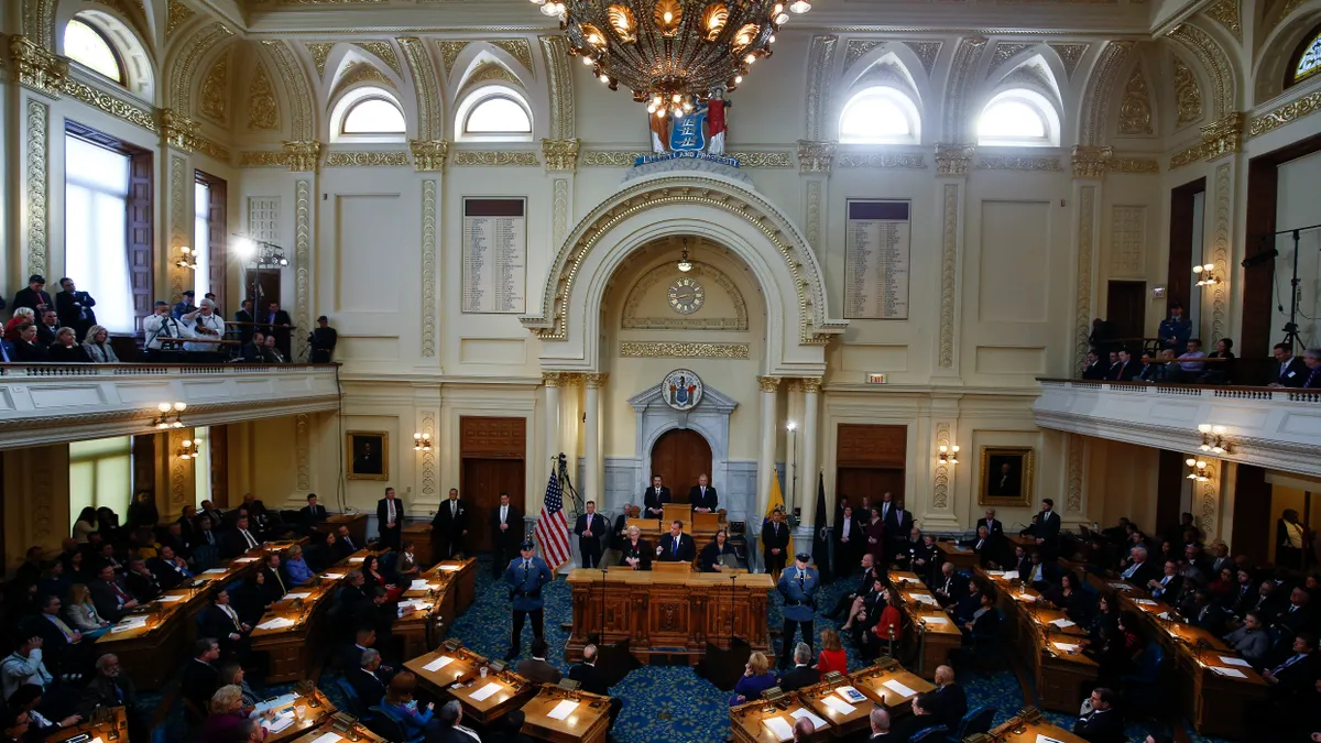 New Jersey legislature meets in 2015 in Trenton.
