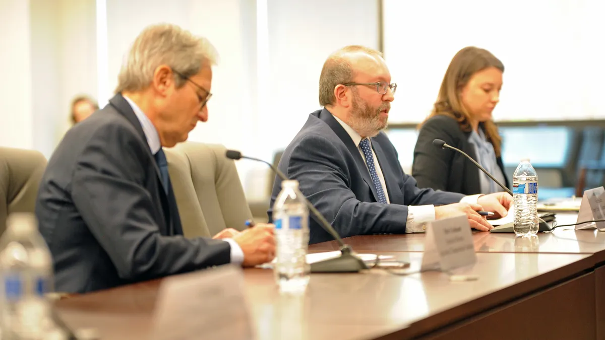 Executive Director Peter Friedmann at Agriculture Transportation Coalition (left)  VP of Supply Chain and Customs Policy Jonathan Gold at National Retail Federation (middle) and Sarah Gilmore Director