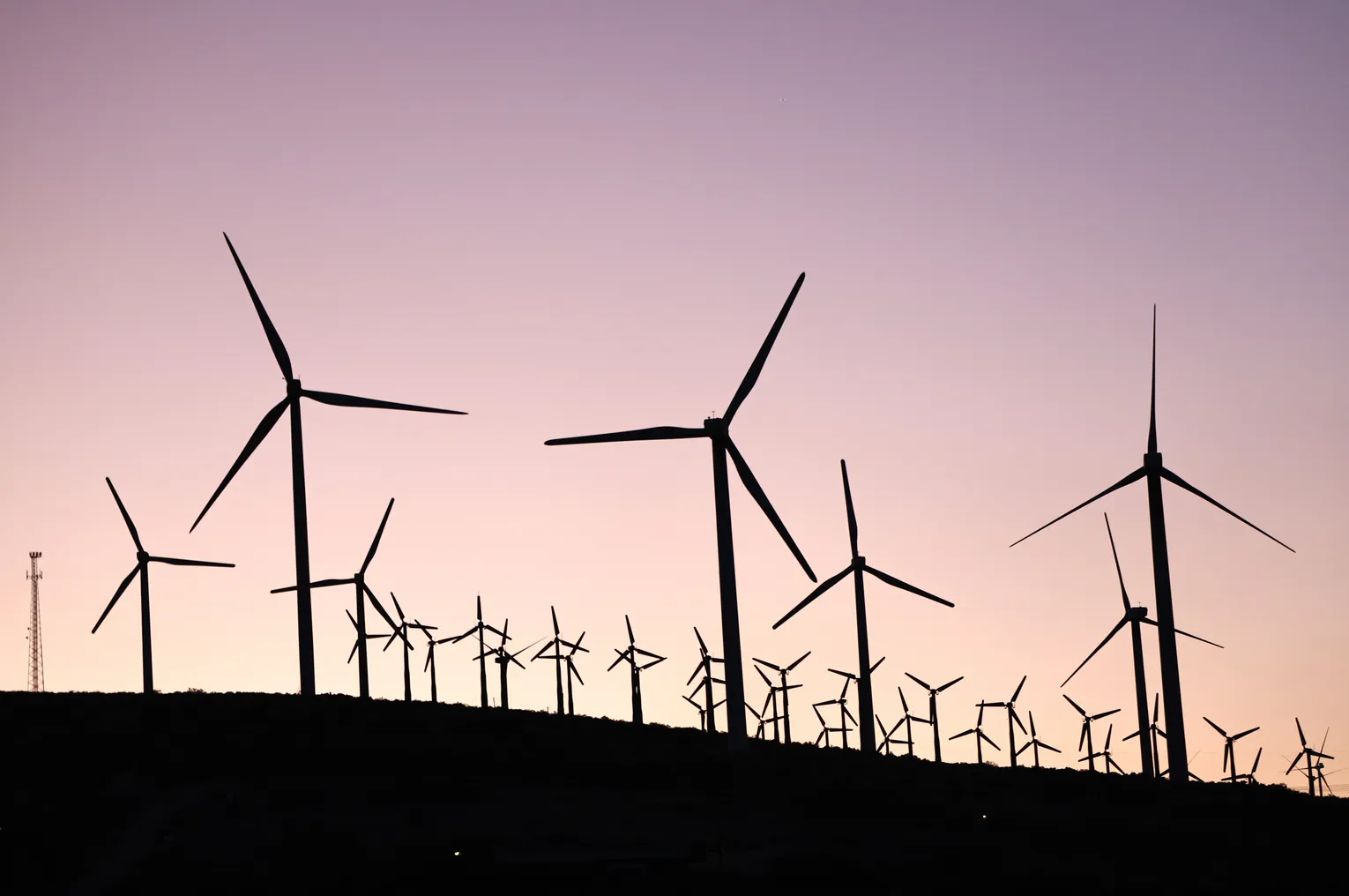 Wind turbines operate at a wind farm on March 05, 2024 near Palm Springs, California.