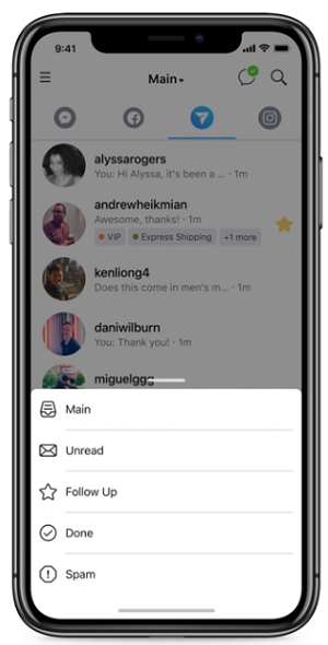 Instagram Direct folders