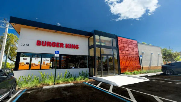 An image of Burger King's Sizzle remodeled restaurant