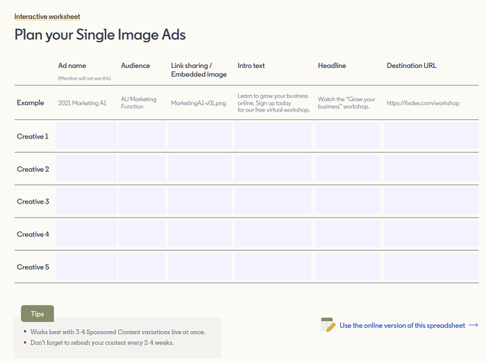 LinkedIn planning guide