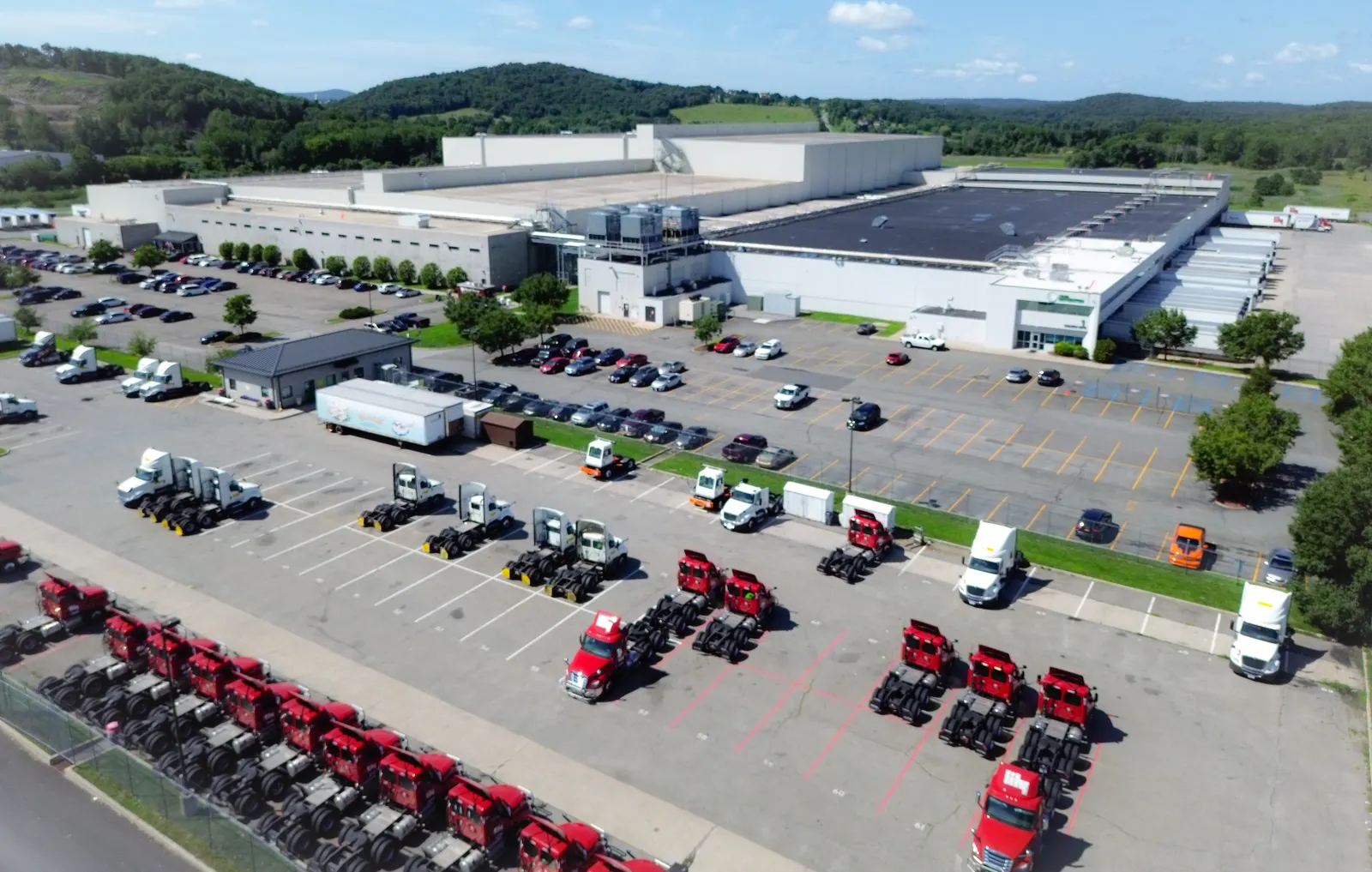 The outside of an Ahold Delhaize USA distribution center in Chester, New York.