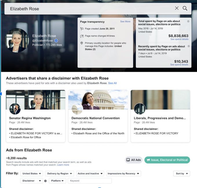 Facebook political ads