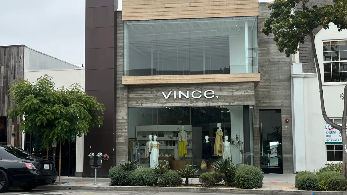 A Vince storefront in the Melrose area of Los Angeles, California.