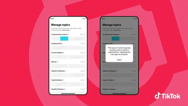 TikTok AI content limit