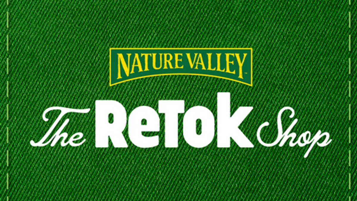 A Nature Valley promotion that reads "Nature Valley, The ReTok Shop"