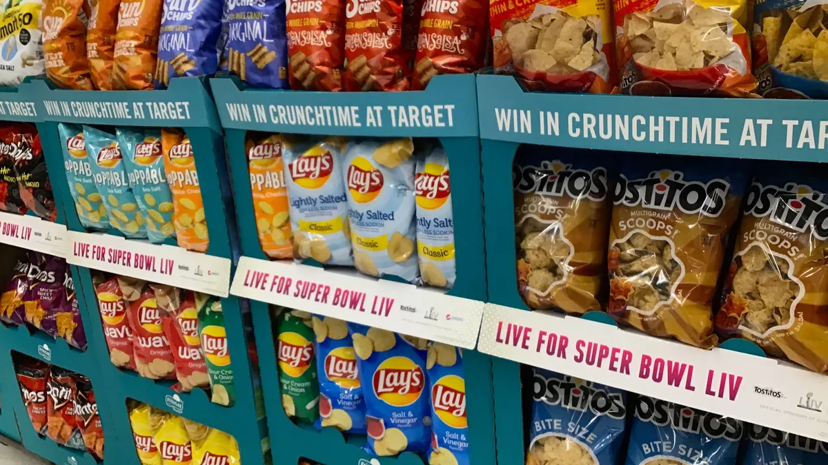 Potato Chips Display, Frito Lay brands, Super Bowl, Target, Pics by Mike Mozart