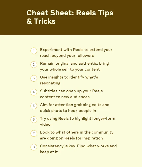 Meta Reels tips