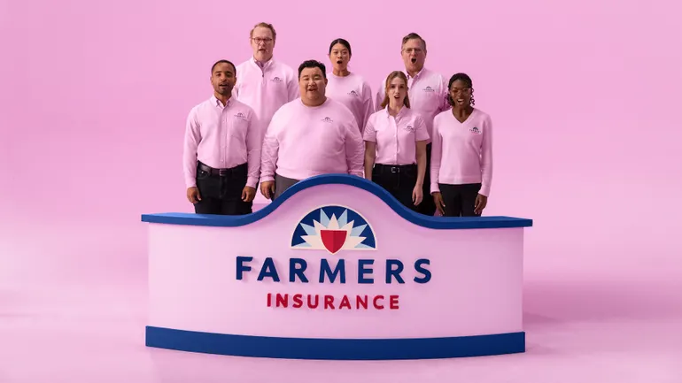 Why Farmers Insurance flipped its jingle as part of all-pink rebrand