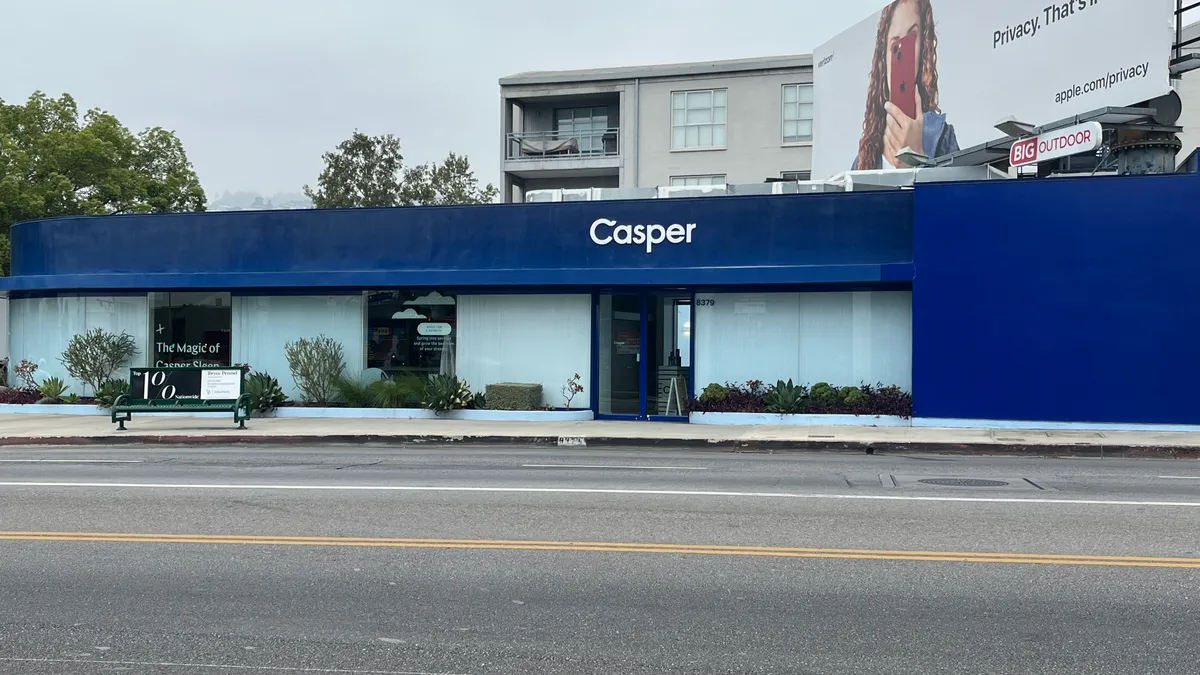 A Casper storefront on Melrose Avenue in Los Angeles, California.