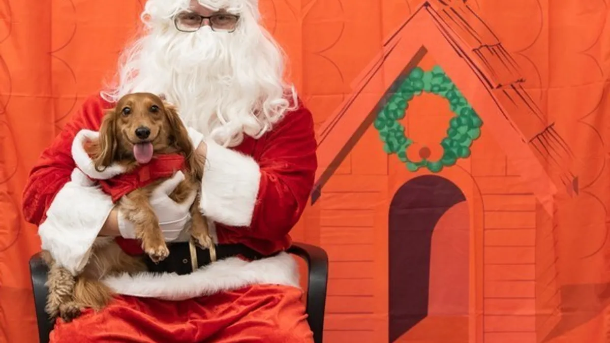 PetSmart holiday pictures with Santa.