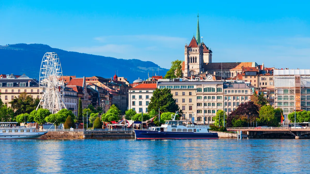 A panoramic view of Geneva, Switzerland.