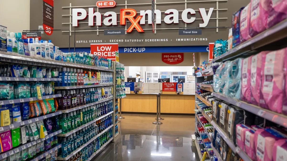 An in-store pharmacy