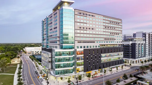 High-rise student housing property with glass facade