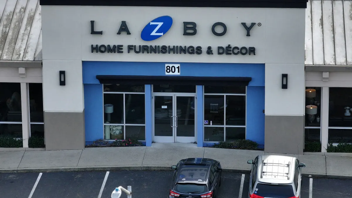 The front of a La-Z-Boy Furniture Galleries store