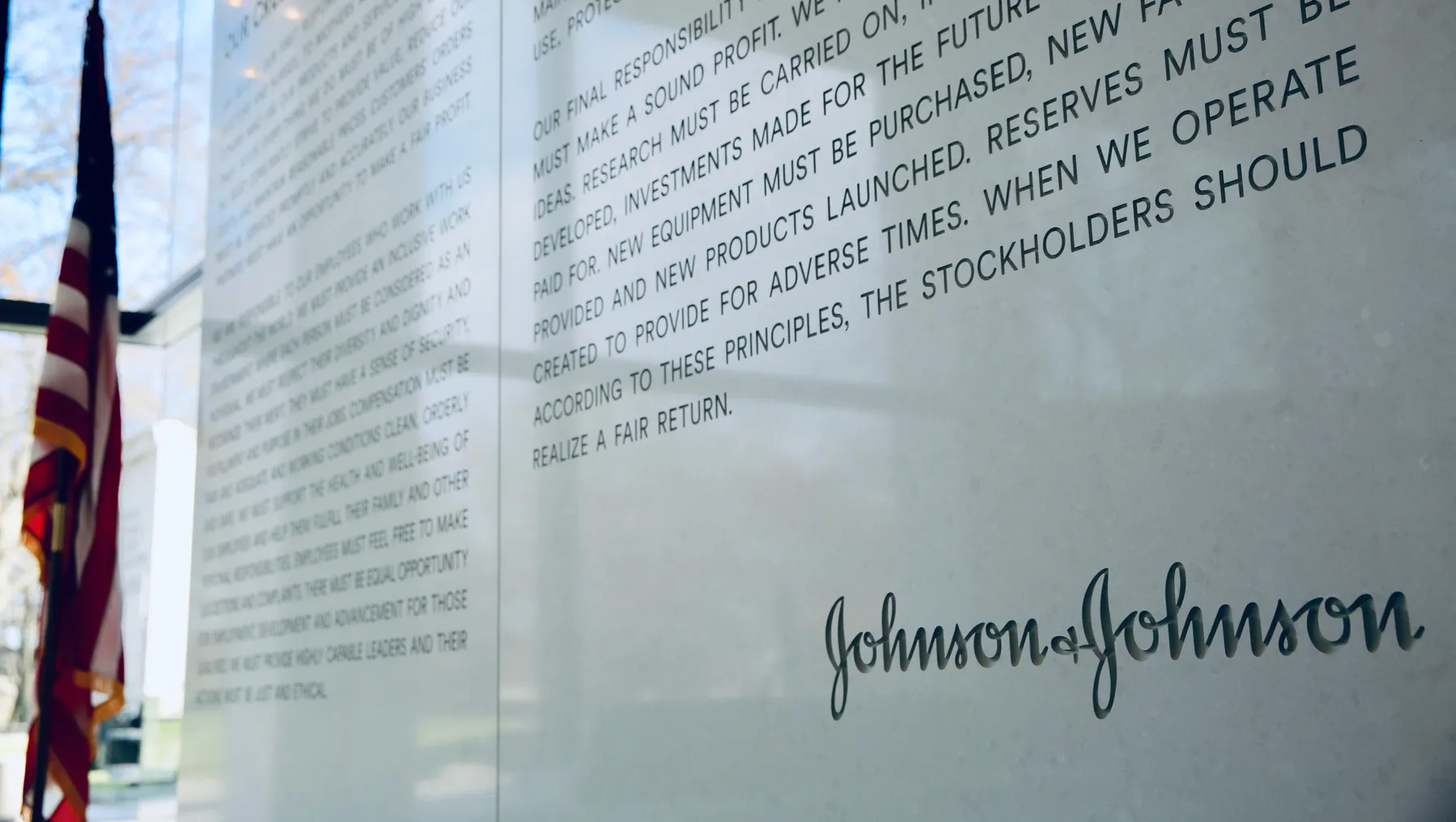 Johnson & Johnson, credo wall