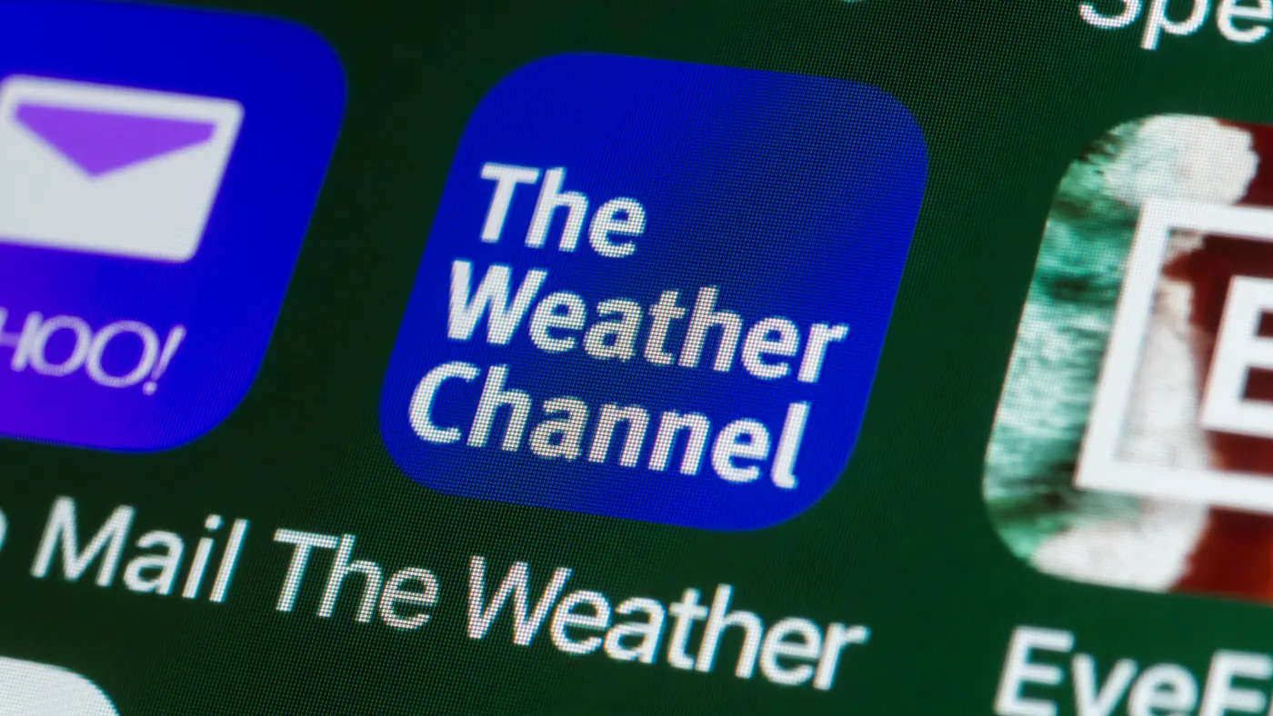 The Weather Channel app on a smartphone screen