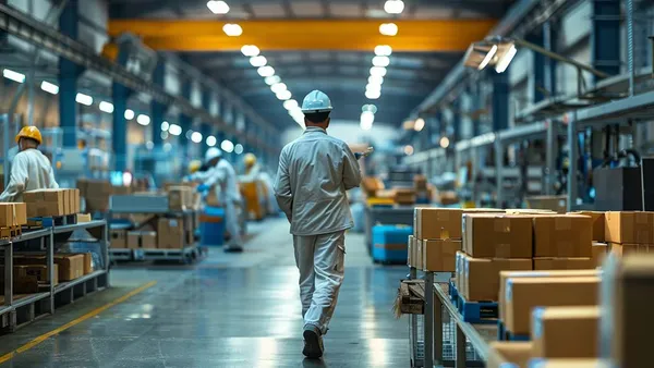 A worker in a factory.