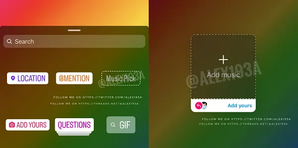 Instagram stickers update