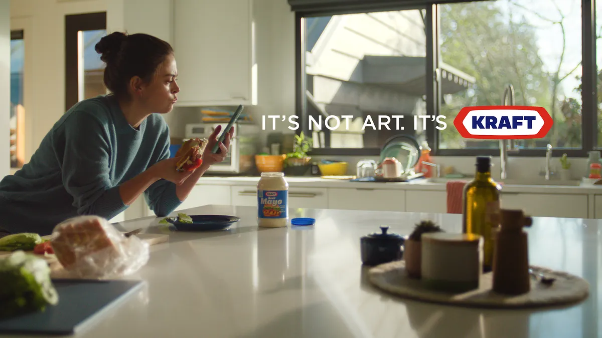 Kraft's “It's not art. It's Kraft.” creative platform tied to the launch of master brand Kraft Sauces.