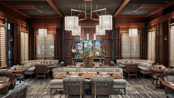 The interior of SingleThread Restaurant & Inn in Healdsburg, California.