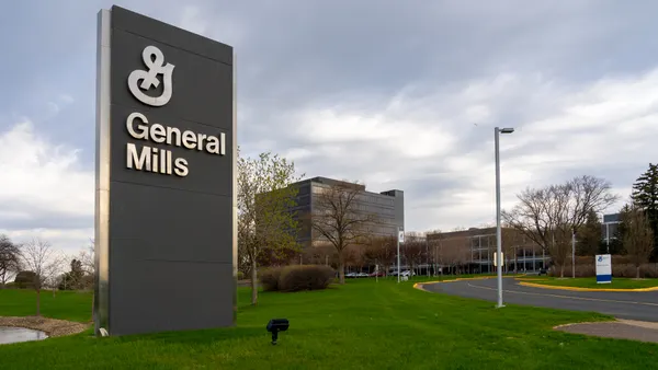 General Mills logo at its headquarters.