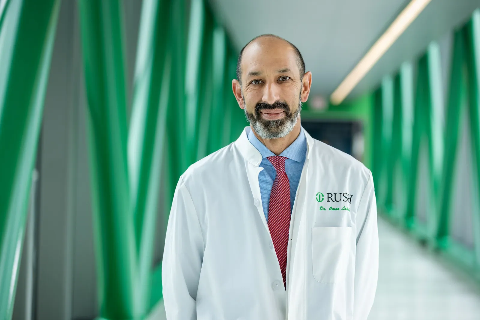 A headshot of Dr. Omar Lateef, CEO of Rush University Health System