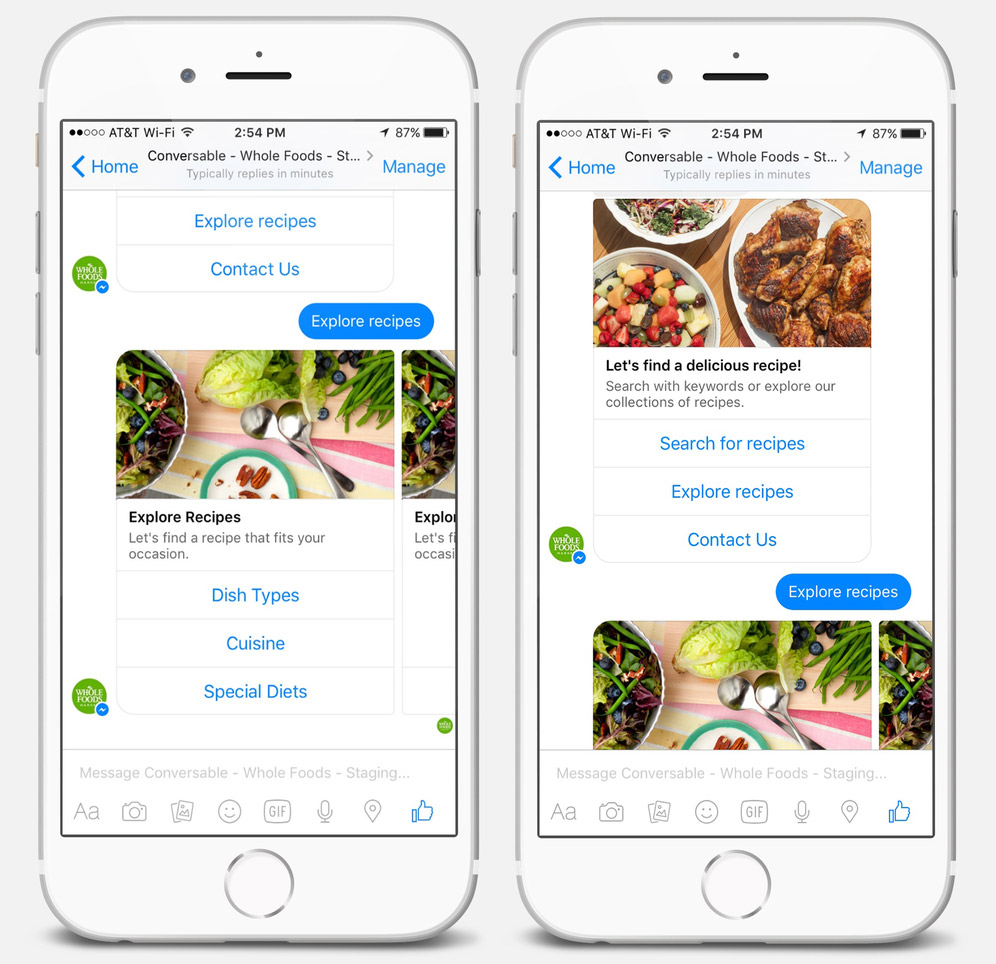 Whole Foods Chatbots